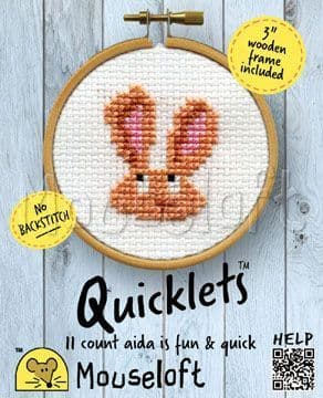 Mouseloft Bunny Quicklets cross stitch kit